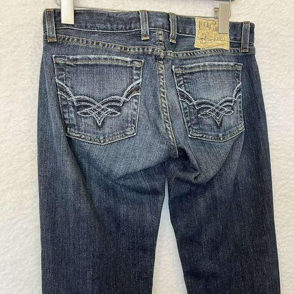 Lucky Brand Size 6/28 Tall Blue Victory Madeline Boot Cut Denim Jeans USA Made - Picture 2 of 15